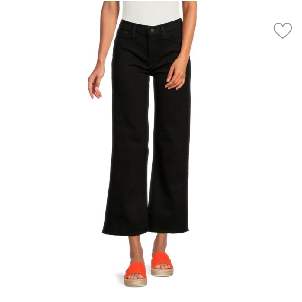 NWT Hudson Rosalie High Rise Wide Leg Cropped Jeans in black rinse - Size 27